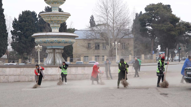 Dəmir Yolu Vağzalının ətrafında səliqə-sahman yaradılıb
