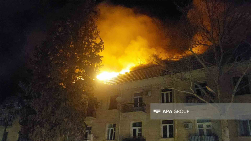 Yaşayış binası anidən alışıb