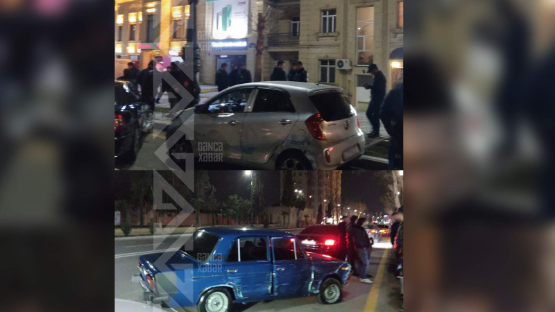 Şəhərin mərkəzində yol-nəqliyyat hadisəsi qeydə alınıb