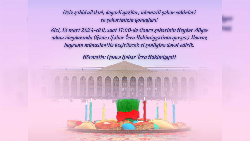 Şəhər sakinləri üçün el şənliyi təşkil olunacaq