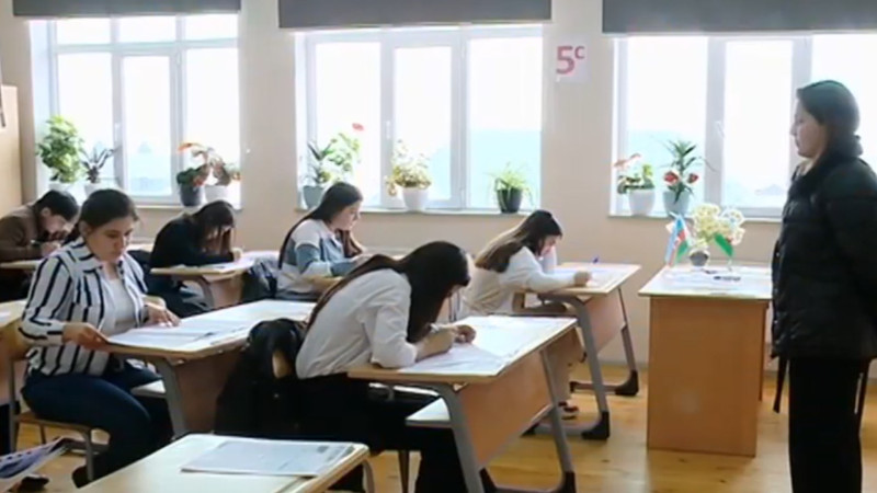 I zonaya daxil olan məktəblərin məzunları üçün imtahan keçirilib