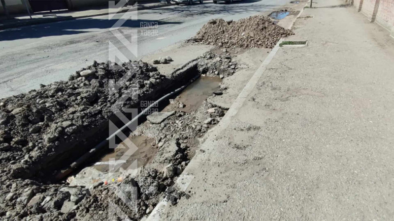 Təmir edilən ərazinin üstü açıq qalıb