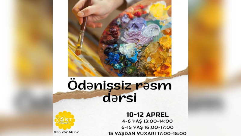 Uşaqlar pulsuz rəsm dərslərinə qatıla biləcəklər