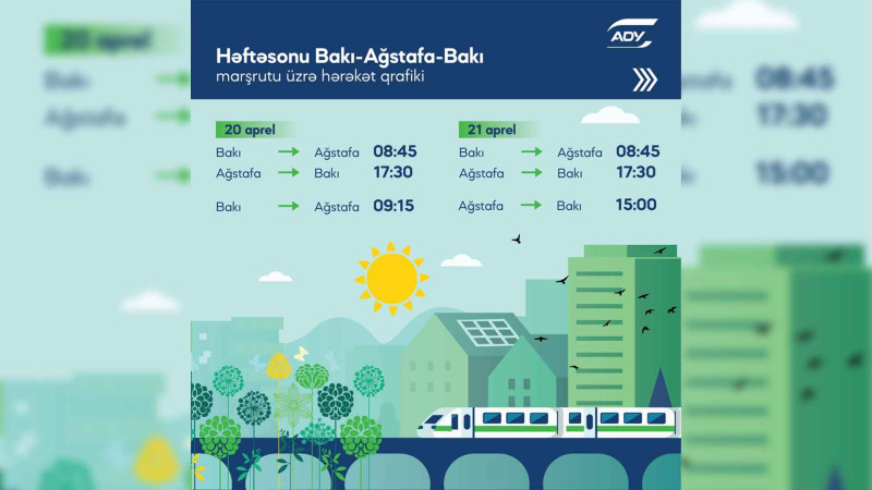 Sürət qatarının xəttinə yeni reys əlavə olunub