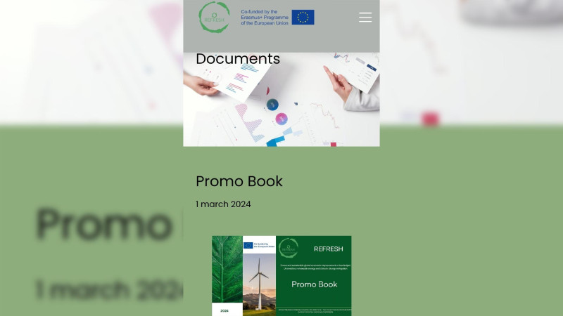 “REFRESH” layihəsinin promo kitabı təqdim olunub