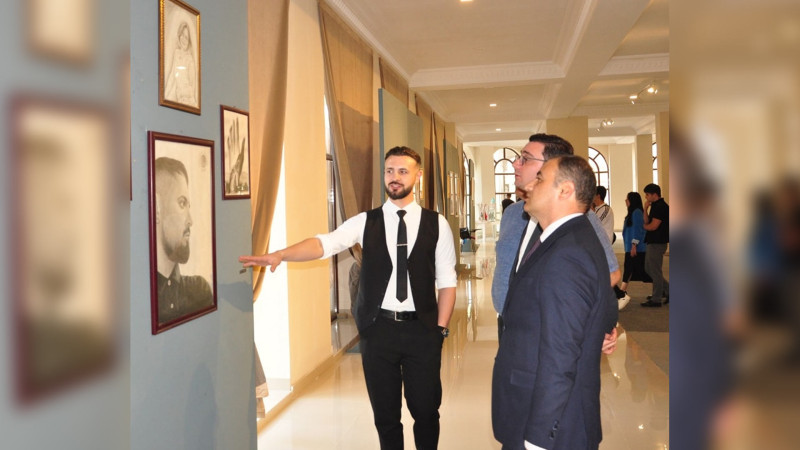 Gənc rəssam Elvin Bayramovun sərgisi təşkil edilib