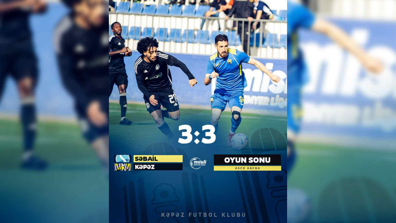 Sarı göylərin sonuncu görüşündə bərabərlik qeydə alınıb