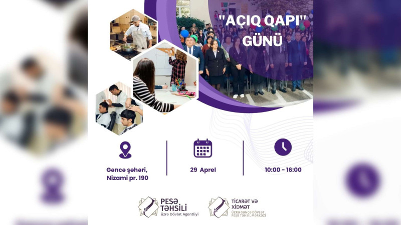 Peşə Təhsil Mərkəzi Açıq qapı günü elan edir