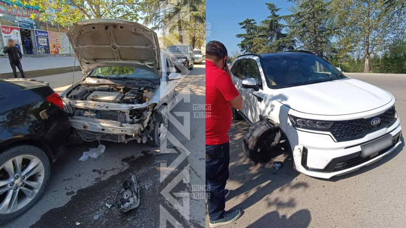 28 May küçəsində zəncirvari qəza olub