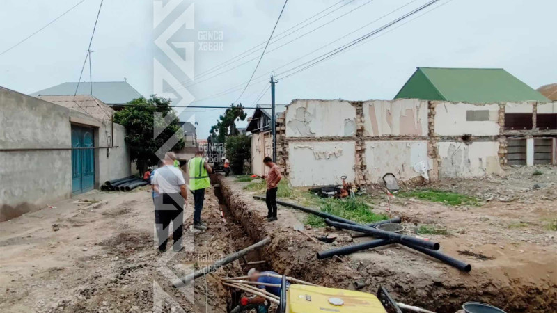 Üç küçəyə su və kanalizasiya sistemləri çəkilir