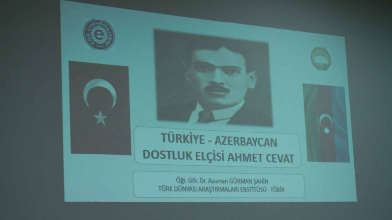 Ege universitetinin əməkdaşı Əhməd Cavadın yaradıcılığından danışıb