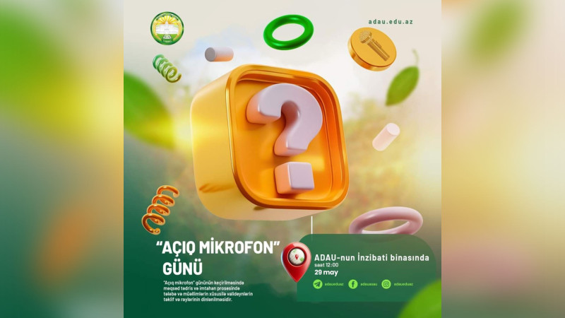 ADAU-da “Açıq mikrofon” günü olacaq