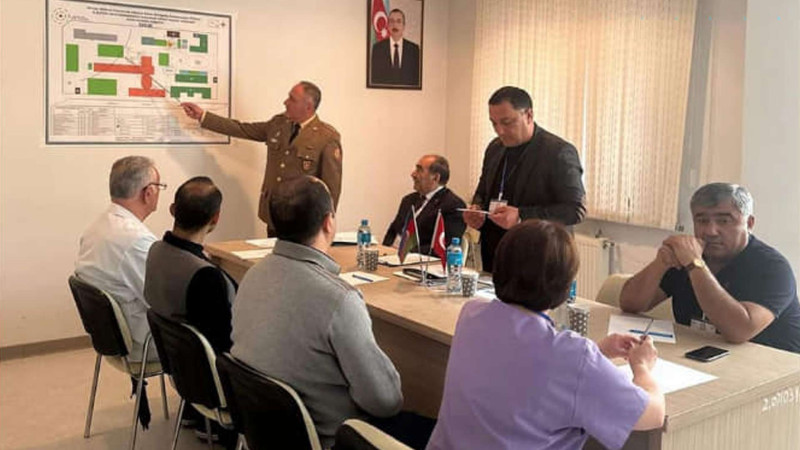 Xəstəxanaların birində nümunəvi mülki müdafiə məşqi keçirilib