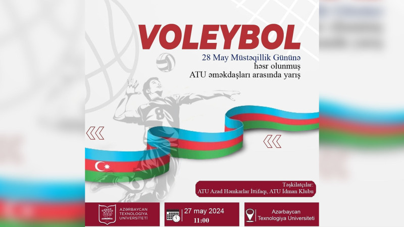 28 May - Müstəqillik Gününə həsr edilmiş voleybol yarışı keçiriləcək