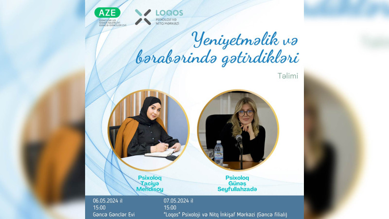 Gənclər Evində iki hissəli təlim təşkil olunacaq