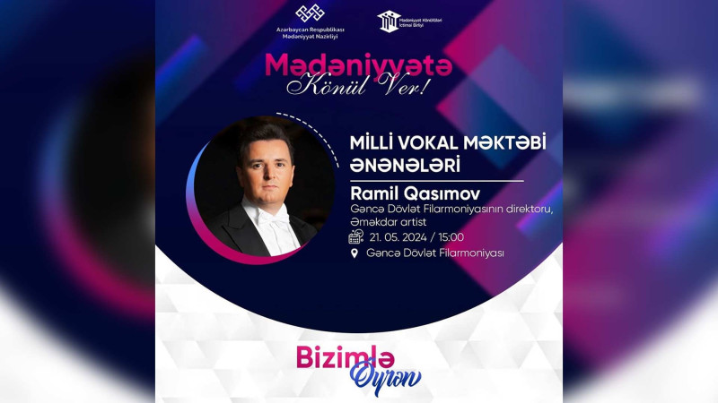 Əməkdar artist Ramil Qasımov tərəfindən təlim baş tutacaq