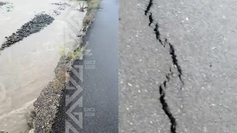 Yolda əmələ gələn çatlar barədə İcra Hakimiyyəti açıqlama verib