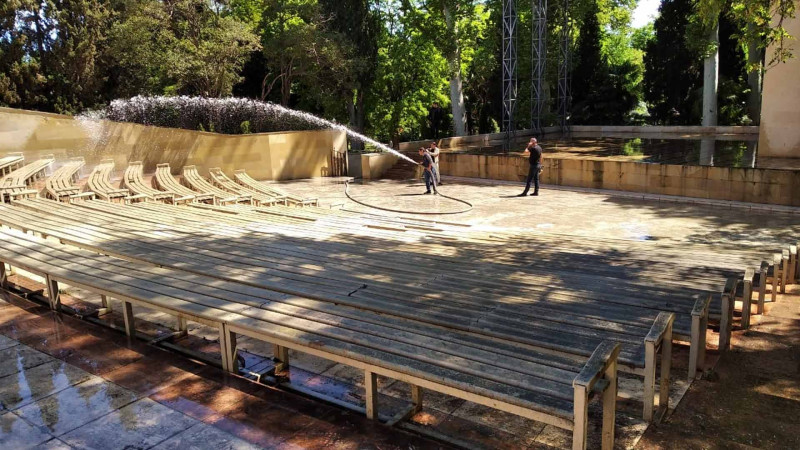 Xan Bağında genişmiqyaslı təmizlik işləri görülüb