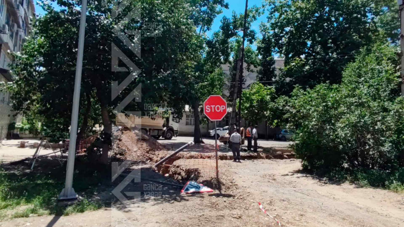 Şəhərdə aparılan kommunal işlər davam edir