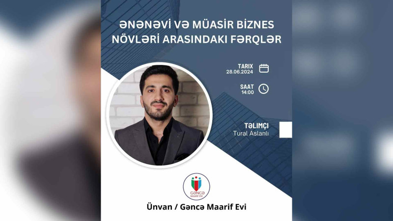 Təlimçi Tural Aslanlı ilə görüş baş tutacaq