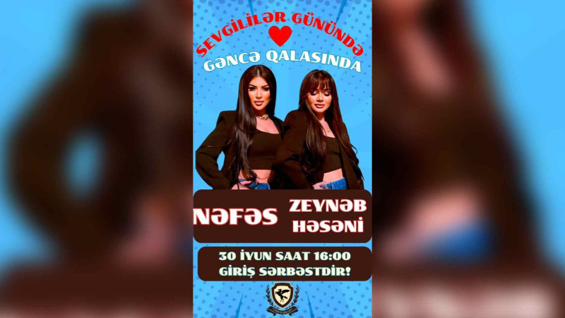 Nəfəs və Zeynəb Həsəninin konserti keçiriləcək