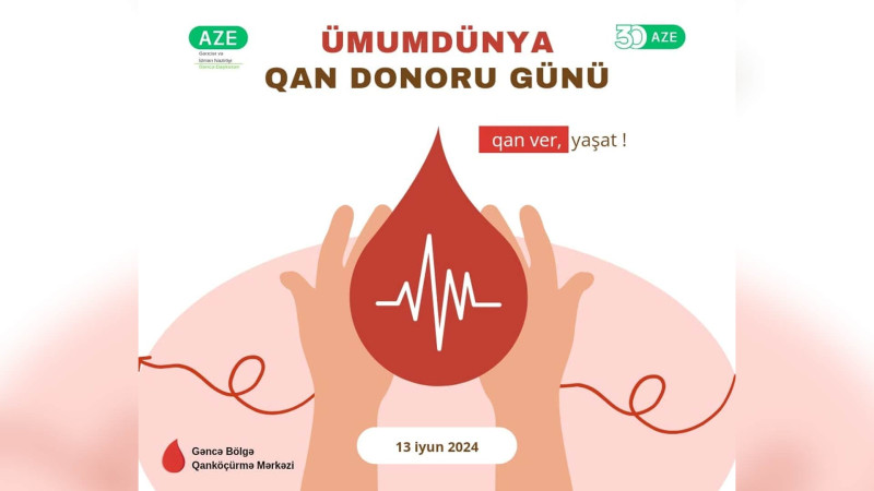 Könüllü qanvermə aksiyası təşkil olunacaq