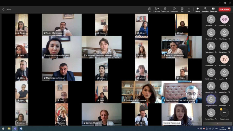 Ümumtəhsil məktəb rəhbərləri ilə onlayn görüş keçirilib