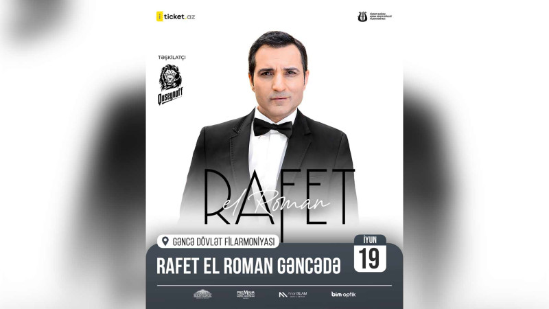 Rafet El Roman şəhərimizə qonaq gəlir