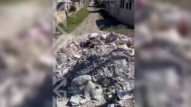 Yolun kəsilməsi sakinlərin etirazına səbəb olub