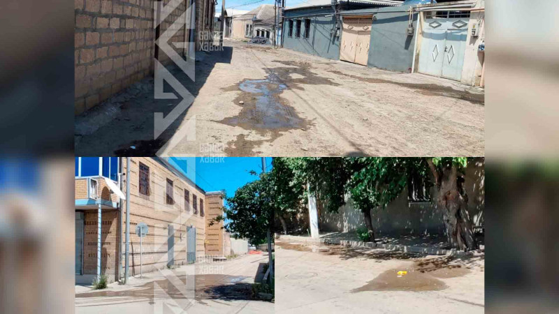 Üç küçədə yeraltı su xətti partlayıb