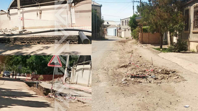 Cavadxan küçəsində təmir işləri aparılır