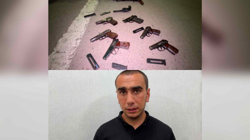 Avtomat və tapança satan şəxs saxlanılıb