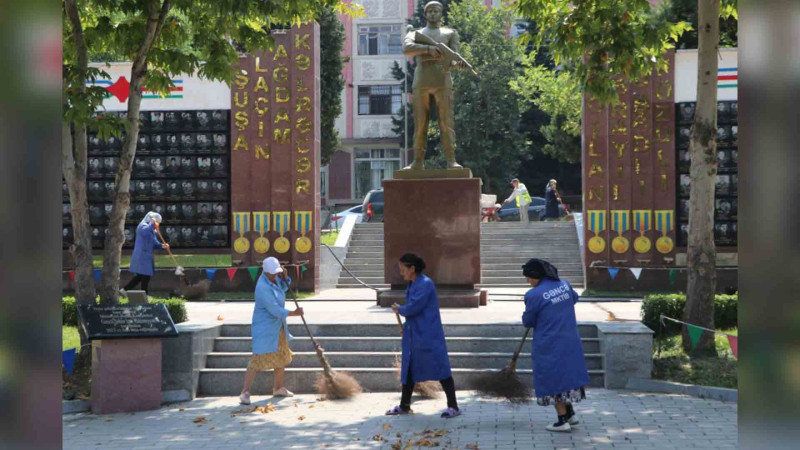 Məscidlərdə və digər ərazilərdə abadlıq işləri görülüb