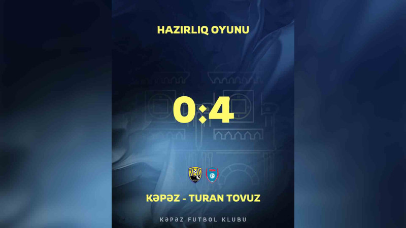 Turan Tovuz Kəpəz görüşünün hesabı açıqlanıb