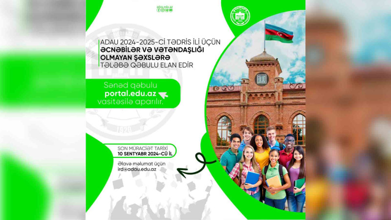 ADAU-da təhsil almaq istəyən əcnəbilərin qəbulu start götürür