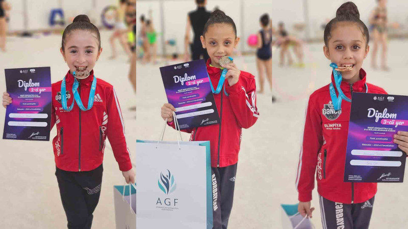Gimnastlarımız kubok yarışında medallar qazanıblar