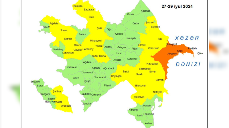 İki gün boyunca şəhərimizdə güclü külək əsəcək