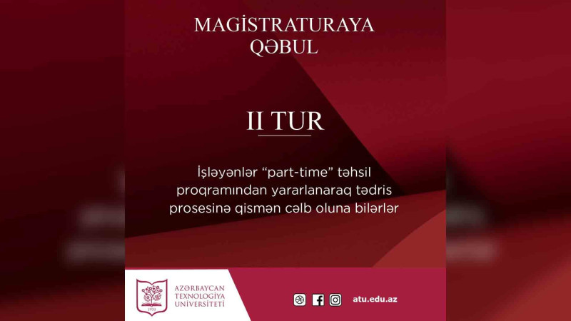 ATU magistraturaya boş qalan plan yerlərini təqdim edib