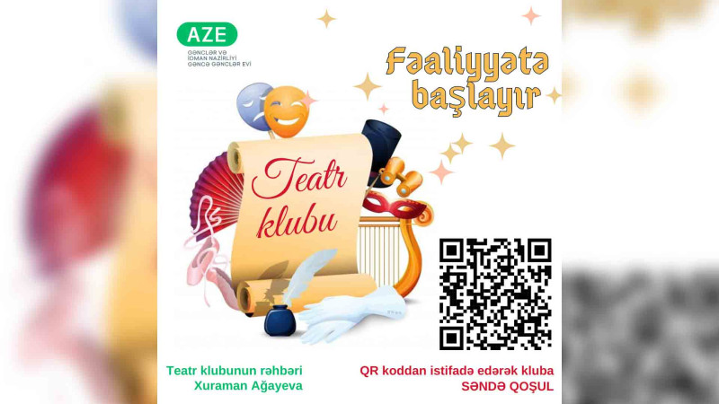 Şəhərimizdə Teatr Klubu fəaliyyətə başlayır
