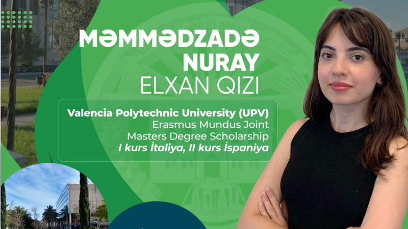 ADAU-nun məzunu eyni vaxtda 2 təqaüd proqramı qazanıb