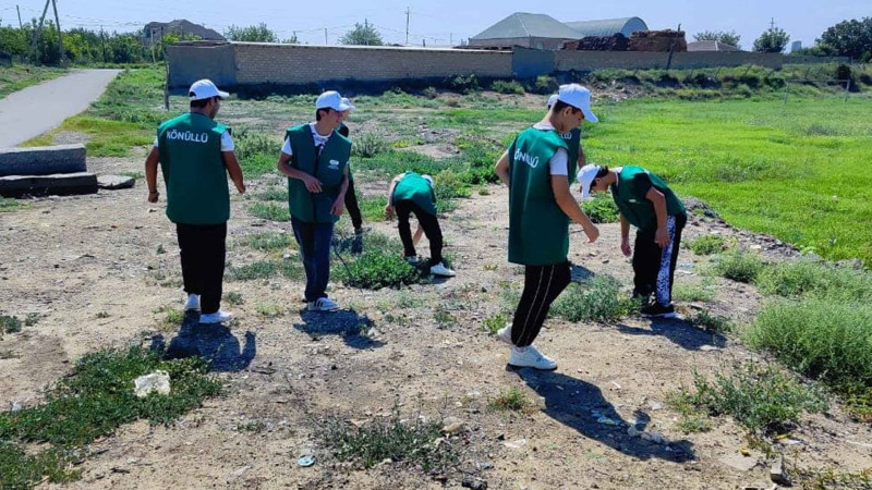 Samuxlu gənclər təmizlik aksiyası keçiriblər