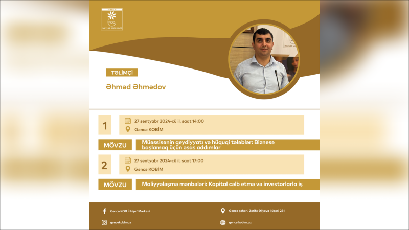 Gəncə KOB İnkişaf Mərkəzi sakinləri maarifləndirəcək