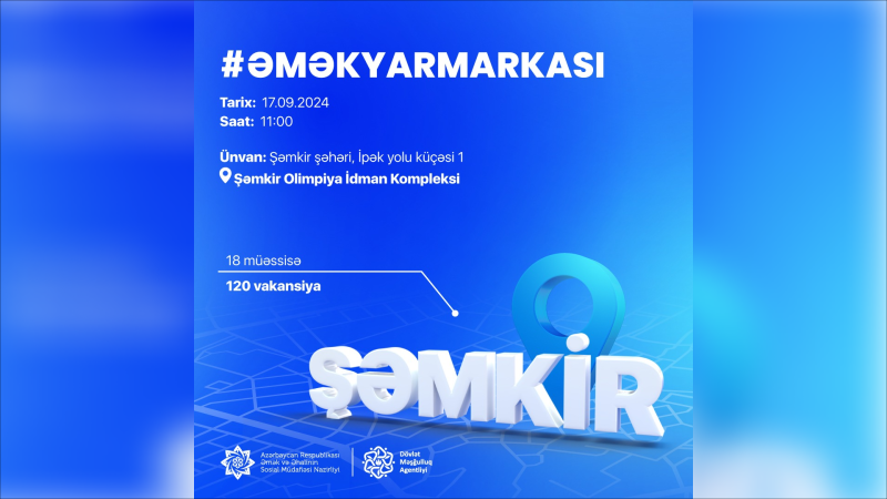 Şəmkirdə əmək yarmarkası baş tutacaq