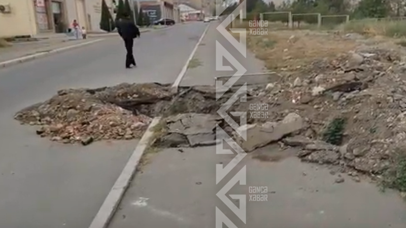 Məktəbin yaxınlığında səki qazılıb: şagirdlərin həyatı təhlükədə