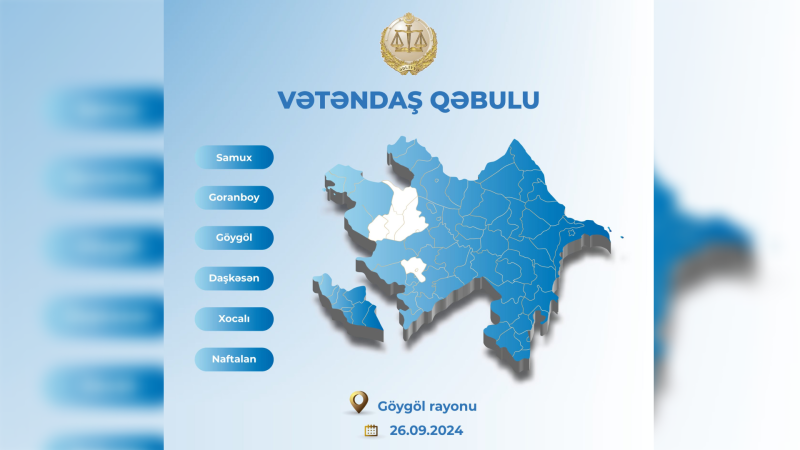 Ədliyyə naziri 6 rayonun sakinləri ilə görüşəcək