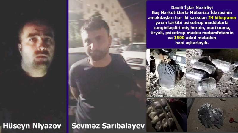 24 kiloqram narkotik aşkarlanıb