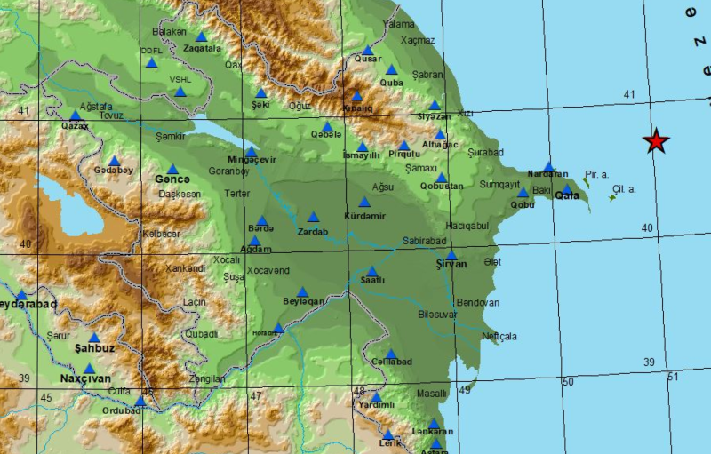 Xəzər dənizində zəlzələ olub