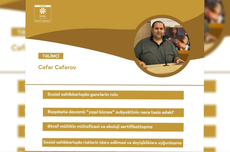 Gəncə KOB İnkişaf Mərkəzi sakinləri maarifləndirəcək