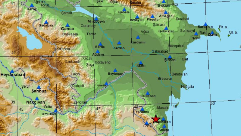 Azərbaycanda son iki gün ərzində ikinci zəlzələ baş verib