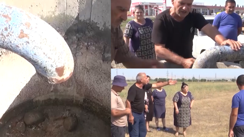 Əkin sahələrini suvara bilməyən fermerlər etiraz edirlər